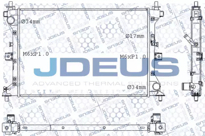 Радиатор, охлаждение двигателя JDEUS M-0420330