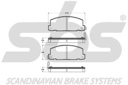 Комплект тормозных колодок sbs 1501221402