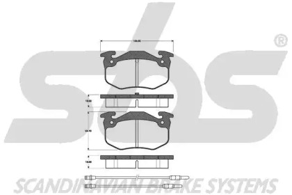 Комплект тормозных колодок sbs 1501221918