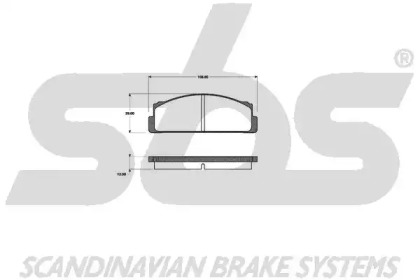 Комплект тормозных колодок sbs 1501222302