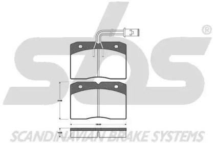 Комплект тормозных колодок sbs 1501222333