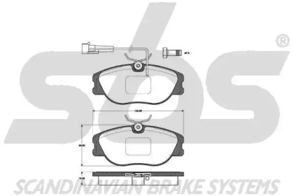 Комплект тормозных колодок sbs 1501222336