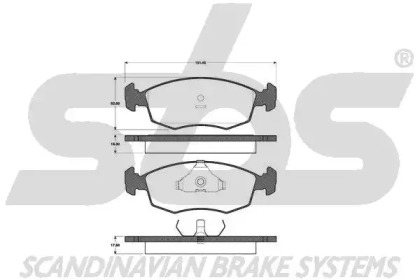 Комплект тормозных колодок sbs 1501222516