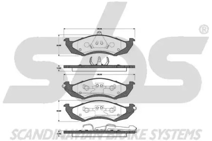 Комплект тормозных колодок sbs 1501222542