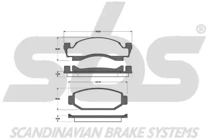 Комплект тормозных колодок sbs 1501222544