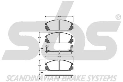 Комплект тормозных колодок sbs 1501222607