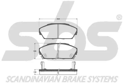 Комплект тормозных колодок sbs 1501222612