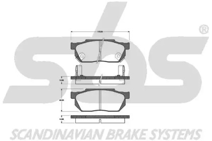 Комплект тормозных колодок sbs 1501222613