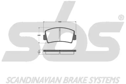 Комплект тормозных колодок sbs 1501223201
