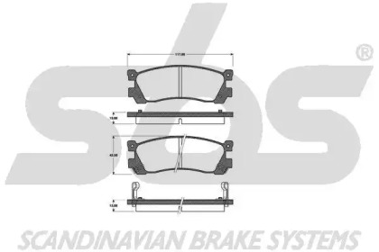 Комплект тормозных колодок sbs 1501223217