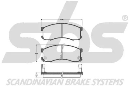 Комплект тормозных колодок sbs 1501223229