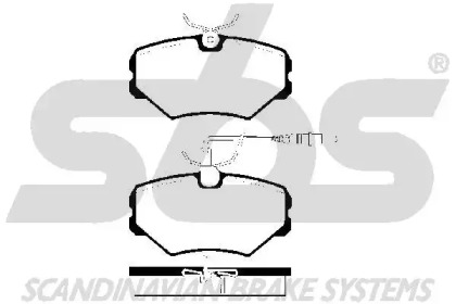 Комплект тормозных колодок sbs 1501223734