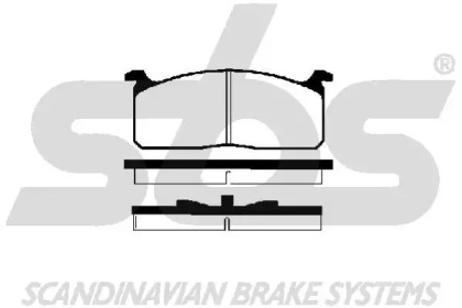 Комплект тормозных колодок sbs 1501224507