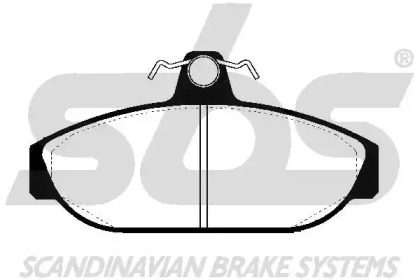 Комплект тормозных колодок, дисковый тормоз sbs 1501224804