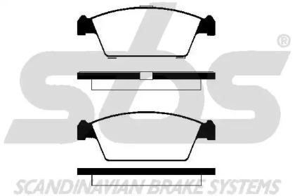 Комплект тормозных колодок sbs 1501225001