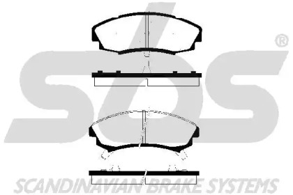 Комплект тормозных колодок sbs 1501229207