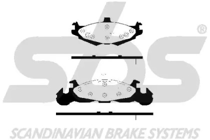 Комплект тормозных колодок sbs 1501229302