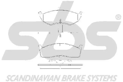 Комплект тормозных колодок sbs 1501229308