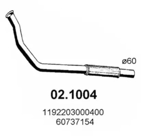 Труба выхлопного газа ASSO 02.1004