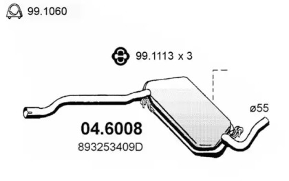 Амортизатор ASSO 04.6008