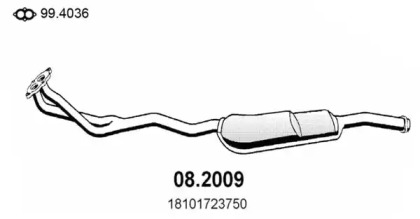 Предглушитель выхлопных газов ASSO 08.2009