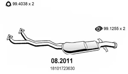 Предглушитель выхлопных газов ASSO 08.2011