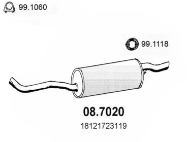 Амортизатор ASSO 08.7020