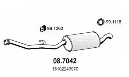 Амортизатор ASSO 08.7042