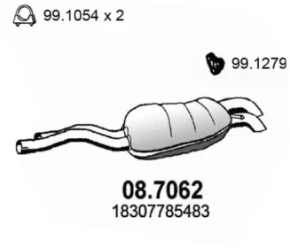 Амортизатор ASSO 08.7062