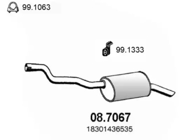 Амортизатор ASSO 08.7067