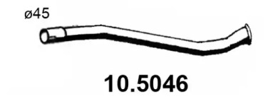 Труба выхлопного газа ASSO 10.5046