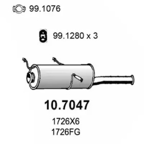 Амортизатор ASSO 10.7047