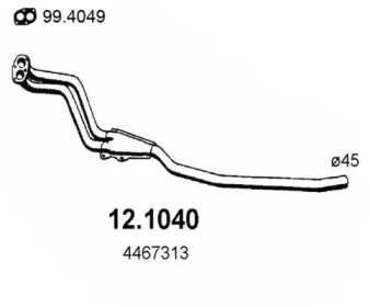 Труба выхлопного газа ASSO 12.1040