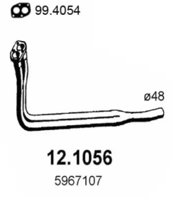 Труба выхлопного газа ASSO 12.1056