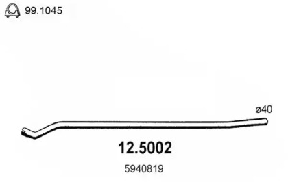 Труба выхлопного газа ASSO 12.5002