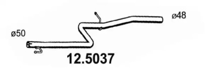 Труба выхлопного газа ASSO 12.5037