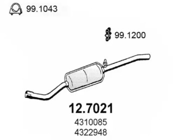 Амортизатор ASSO 12.7021