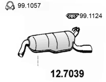 Амортизатор ASSO 12.7039