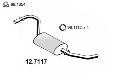 Амортизатор ASSO 12.7117