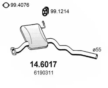 Амортизатор ASSO 14.6017