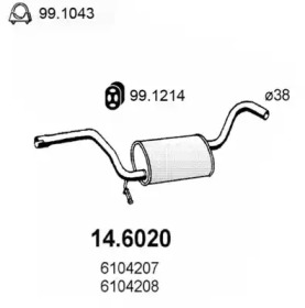 Амортизатор ASSO 14.6020