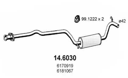 Амортизатор ASSO 14.6030