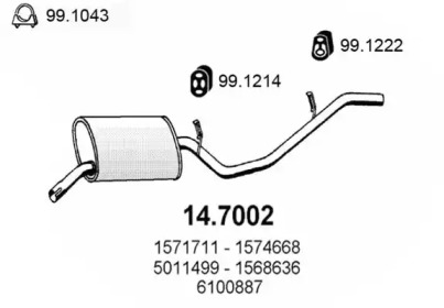 Амортизатор ASSO 14.7002