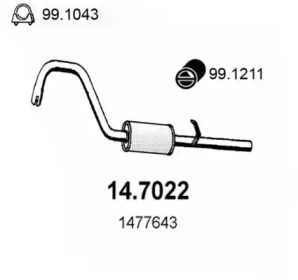 Амортизатор ASSO 14.7022