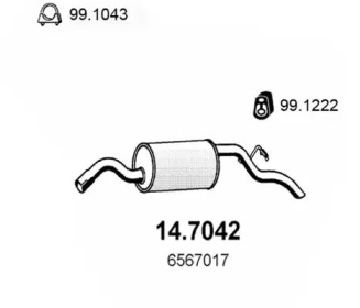 Амортизатор ASSO 14.7042