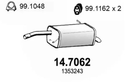 Амортизатор ASSO 14.7062