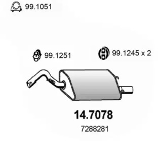 Амортизатор ASSO 14.7078