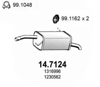 Амортизатор ASSO 14.7124