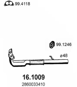Трубка ASSO 16.1009