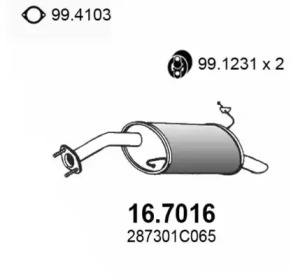 Амортизатор ASSO 16.7016